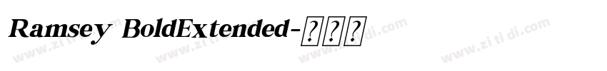 Ramsey BoldExtended字体转换